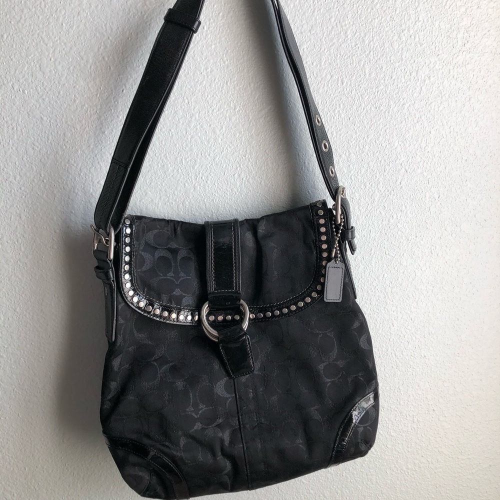 Coach studded shoulder bag